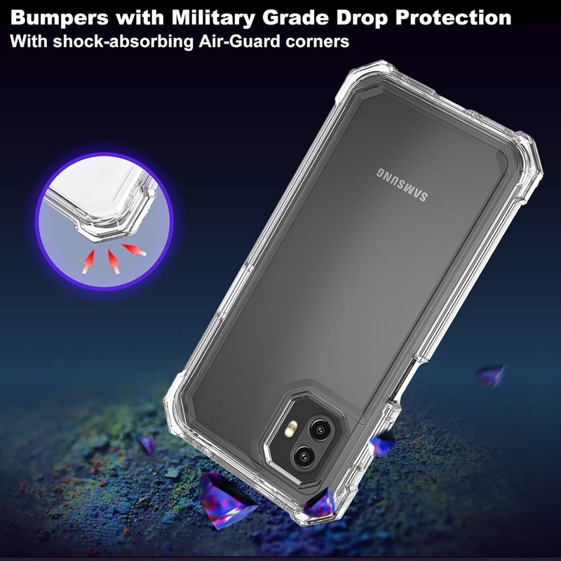 Ailiber for Samsung Galaxy XCover 7 Pro Case, XCover7 Pro Case with Screen Protector, Dual Layer Anti-Yellow Shockproof Corners TPU Bumper, Slim Silicone Full Body Protective Cover-Clear - Image 4